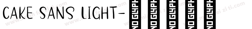 Cake Sans Light字体转换
